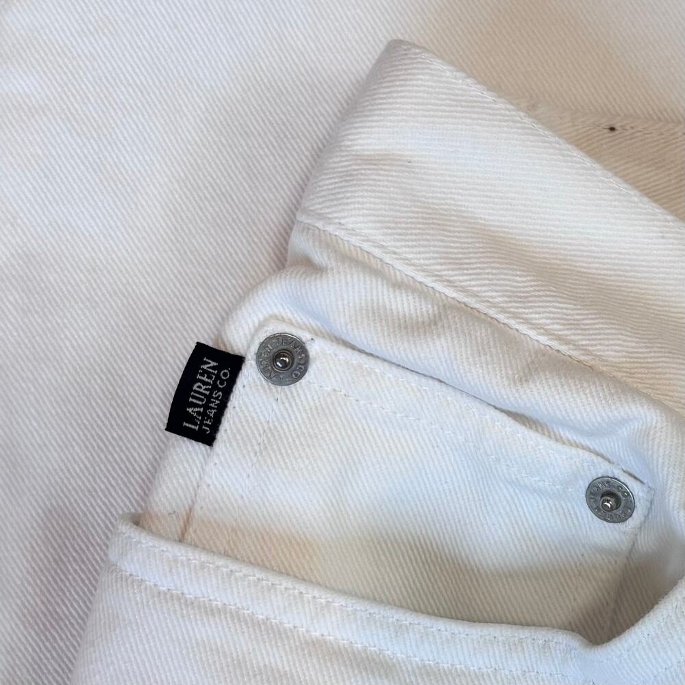 VTG 90s Ralph Lauren Jeans Co. Straight Leg Jeans White High Waist Women Size 12 - Picture 6 of 10